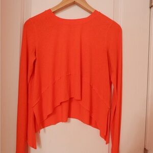Women's Layered Long-Sleeve Top - Orange